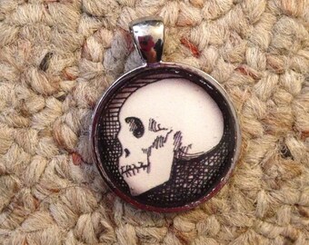 Skull Image Pendant Necklace-FREE SHIPPING-