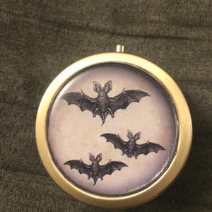 Bat image pill box Case Container -FREE SHIPPING-
