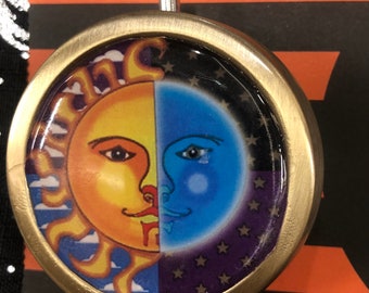 Sun and Moon image pill box-FREE SHIPPING-