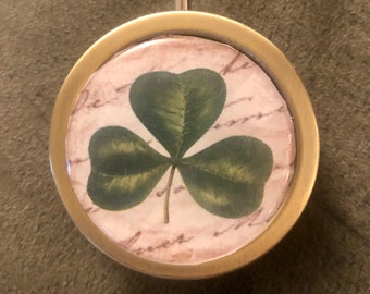 Shamrock Irish image pill box-FREE SHIPPING-