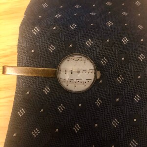 Music Note Sheet Music image tie clip-FREE SHIPPING-