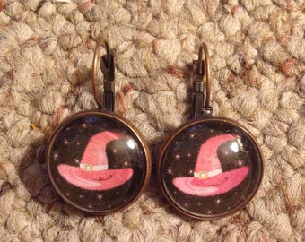 Witch Hat  Image Earrings-FREE SHIPPING-