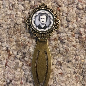 Handmade Edgar Allan Poe Image Bookmark-FREE SHIPPING-