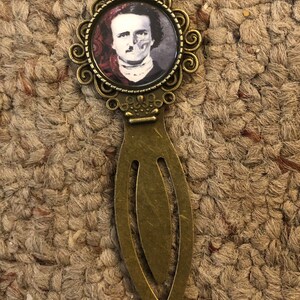 Handmade Edgar Allan Poe Image Bookmark-FREE SHIPPING-