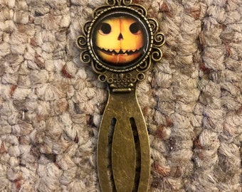 Handmade Jack O Lantern Pumpkin Image Bookmark-FREE SHIPPING-