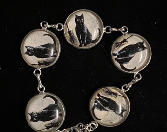 Black Cat Image Bracelet