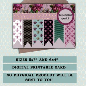 Tarjeta del Día de la Madre imprimible, alguien especial, descarga digital instantánea, vintage, madre, abuela, regalo para ella, tarjeta para ella