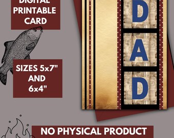 Tarjeta imprimible para el Día del Padre: Diseño para papá, 5x7 y 4x6 (Descarga digital)