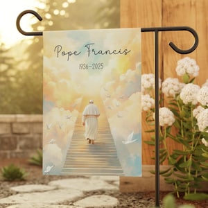 Bandiera commemorativa per Papa Francesco, Prega per Papa Francesco, Decorazioni religiose per esterni, Grazie Padre, Striscione cattolico per giardino, Regali cristiani