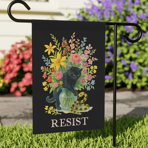 Resistance Resist Flag Subtle Anti Trump Garden Flag Resist Fascism Progressive flag Feminist sign Protest Democrat Leftist Anti MAGA LGBTQ