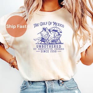 Golfe du Mexique confort couleurs chemise rétro de la côte du golfe du Mexique chemise Trump cadeau pour chemise patriotique chemise démocrate chemise politique drôle carte amoureux
