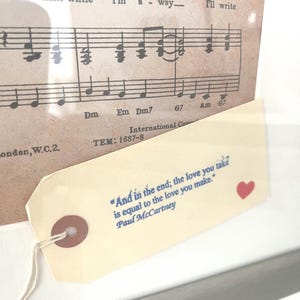 Framed Beatles 'All My Loving' Sheet Music 1963 with real ink replica autographs image 8