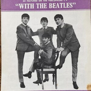 Framed Beatles 'All My Loving' Sheet Music 1963 with real ink replica autographs image 10