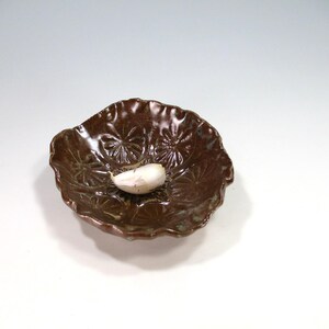 Ceramic garlic grater bread dipping dish, pottery ginger grater bowl, foodie gift