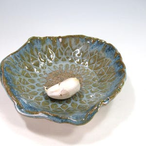 Ceramic garlic grater bread dipping dish, pottery ginger grater bowl, foodie gift