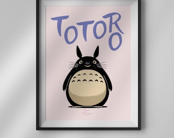 My Neighbor Totoro Poster | Digital Print | Studio Ghibli Poster | Hayao Miyazaki Movie | Totoro | Anime Poster Art | Totoro Art