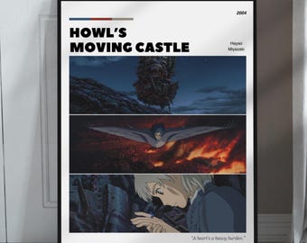 Howl’s Moving Castle Poster | Digital Print | Studio Ghibli Poster | Hayao Miyazaki Movie | Howl and Sophie Gift | Anime Poster