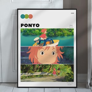 PONYO Poster | Digital Print | Studio Ghibli Wall Art | Hayao Miyazaki Anime Poster | PONYO Movie Poster | SOSUKE Poster | Anime Art