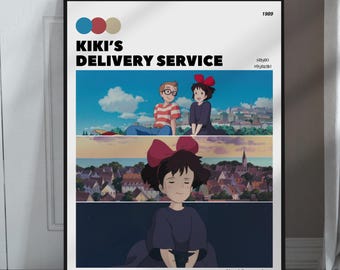 Kiki's Delivery Service Poster | Digital Print | Studio Ghibli Wall Art | Hayao Miyazaki Anime Poster | Kiki's Delivery Service Movie |