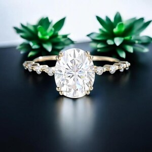 2.00Ct Oval Cut Moissanite Engagement Ring, Oval Engagement Ring, Wedding Proposal Ring Anniversary Ring, Bridal Ring, Anniversary Ring