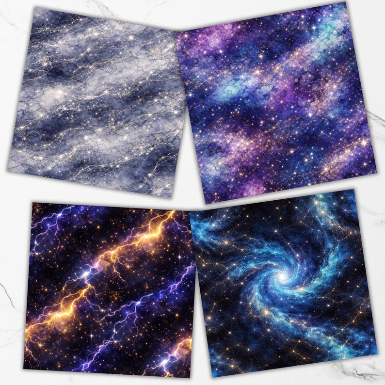 30 Night Sky Seamless Pattern, Night Sky Digital Paper, Starry Night ...