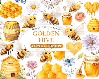 Honigbiene Clipart PNG, süße Biene Illustration, Kawaii Biene digitaler Download, Biene Aufkleber Design, Blumenhonigbiene Grafik, kommerzielle Nutzung