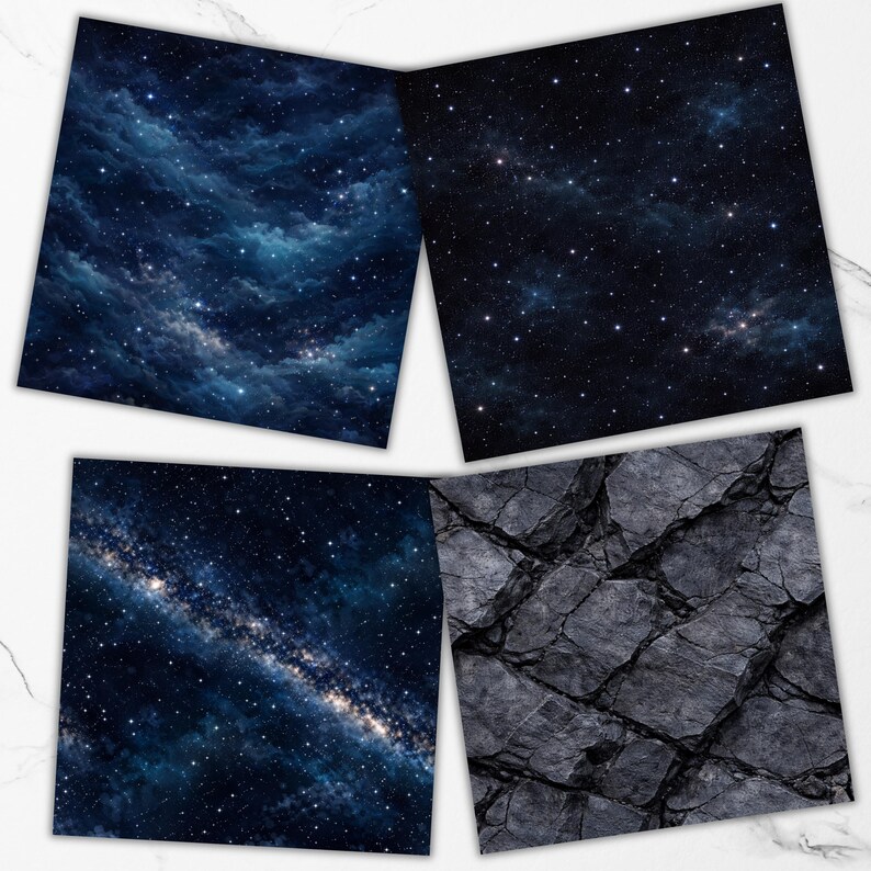 30 Night Sky Seamless Pattern, Night Sky Digital Paper, Starry Night ...