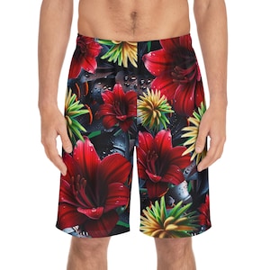 Men&#39;s Polyester Board Shorts: Stylish Beach & Pool Swim Trunks