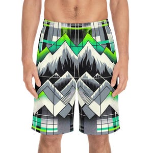 Retro Board Shorts, Men&#39;s Swim Trunks, Beachwear, Trendy Shorts, Vintage Style Swim Shorts
