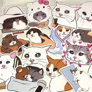 Crying Cat Meme Stickers