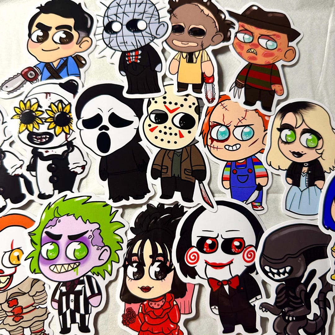 Horror Character Stickers - Etsy