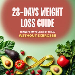 28 Days Weight Loss Challenge Without Exercise | No Gym Fat Loss Plan | Daily Diet & Lifestyle Guide | Healthy Weight Loss HTML eBook