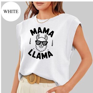 Maglietta Mama Llama, maglietta grafica divertente e cool per mamma, maglietta carina con lama per donna, regalo per la festa della mamma, maglietta retrò con animali, stile estivo, migliore mamma