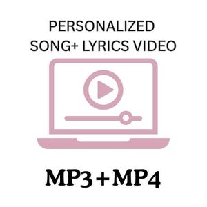 custom song with lyrics video mp3+mp4 Personalized Song Custom Lyrics Personalized Lyrics  Custom Music  Unique Music Gift Digital Download