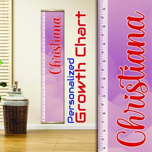 Gepersonaliseerde groeimeter voor kinderen - zachtroze hoogteliniaal - aangepaste naam muurdecoratie - groeimeter meisjes - blush roze liniaal voor hoogtemeting
