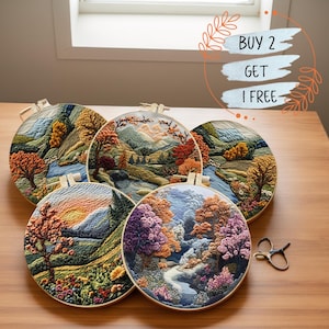 Buy 2 Get 1 Free, Embroidery Kit beginner, Beginner Embroidery kit, Modern embroidery kit cross stitch, Hand Embroidery Kit, DIY Craft Kit