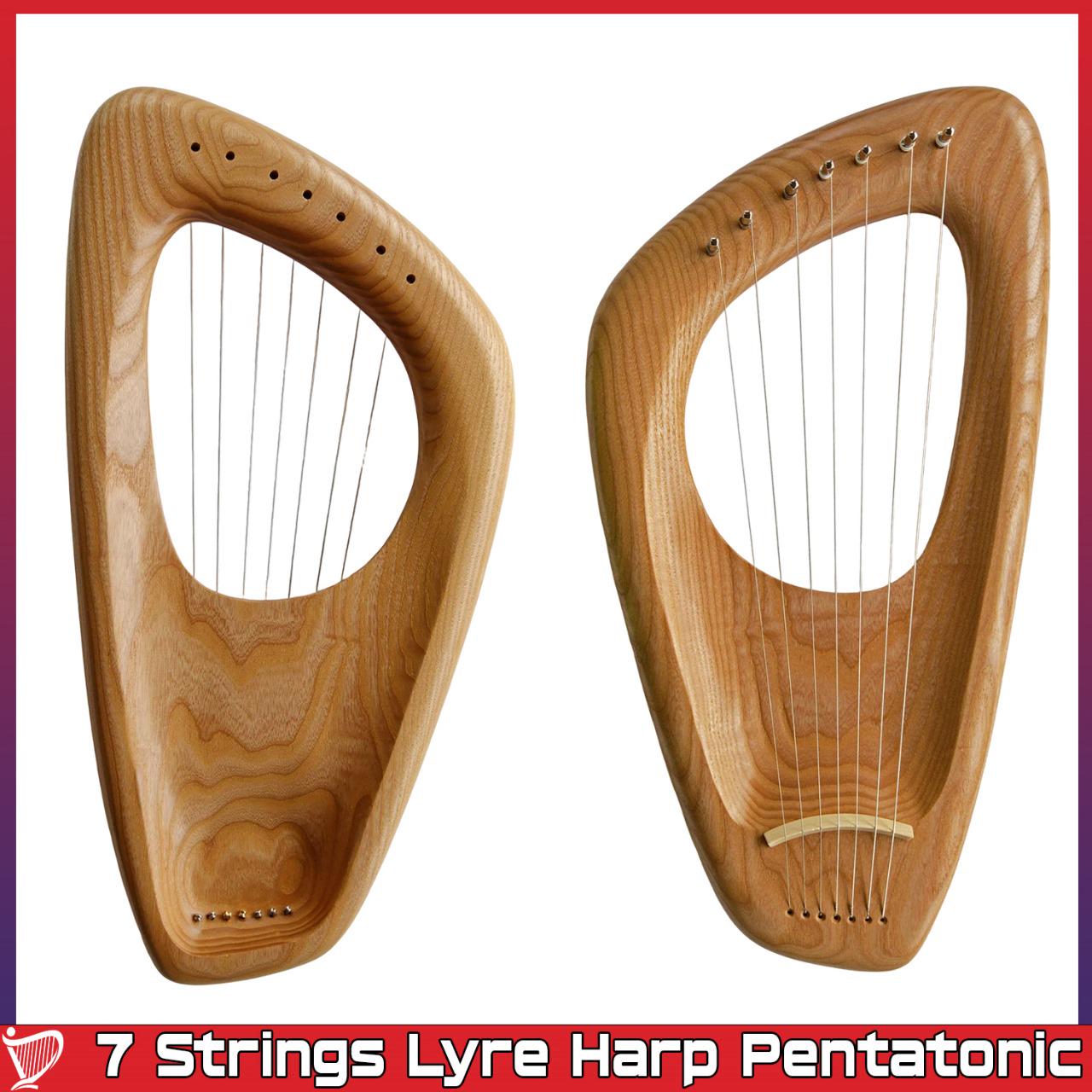 ライアー　ハープ　7弦 ライアー ハープ、ペンタトニック 7 弦ライアー楽器、チェリー材