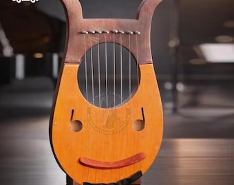 木製 10弦 ライアーハープ 手作りのローズウッドライアーハープ：バッグ付き10弦楽器 - Etsy 日本