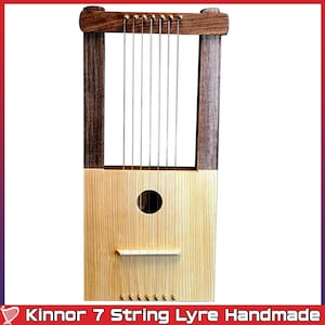 Kinnor 7 String Lyre Handmade Compact Harp Ancient Biblical Style Perfect Gift for Music Lovers