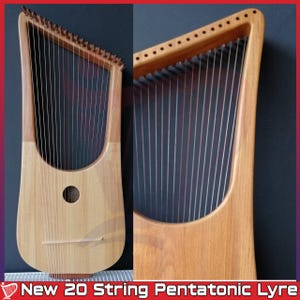 Lyre 20 String Diatonic and Chromatic Tuning Scheme Lyre Harp Premium Design Made By Denmart.