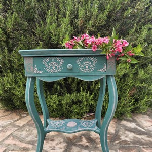 Solid wood side table