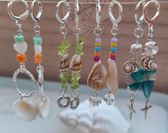 Brincos Coleção Tesouros da Praia, feito à mão