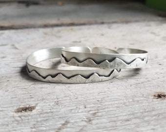 Mountain Cuff Bracelet, Made to Size