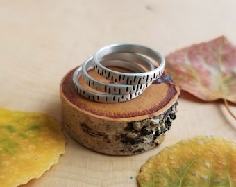 Birch Bark Stacking Bands, Made to Order