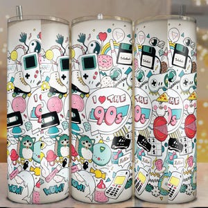 I Love the 90s Tumbler Wrap  20oz sublimation wrap jpg