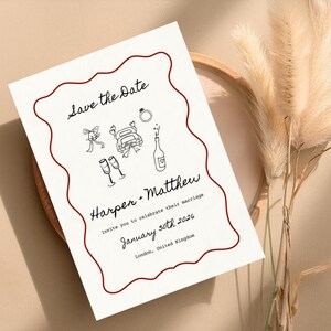 Moderne Save the Date Hochzeitskarten, Klassische Hochzeitspostkarten, Personalisierte Moderne Save the Dates, Hochzeitsansage