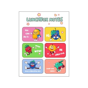 50+ motiverende lunchtrommelnotities | Afdrukbare aanmoedigingskaarten voor kinderen | Digitale download