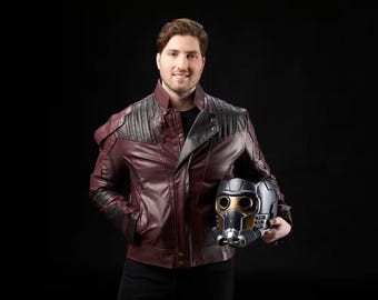 Guardians Galaxy Star Lord Cosplay Jacket, GOTG 2 Peter Quill Maroon Leather Jacket