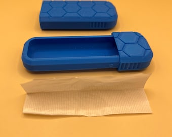 Mini Pocket Rolling Tobacco Case Hard Slide Portable Holder Pre Roll Ups Blue