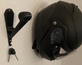 Motorcycle Helmet Wall Mount Rack Stand Holder Jacket Keys Hanger Motorbike